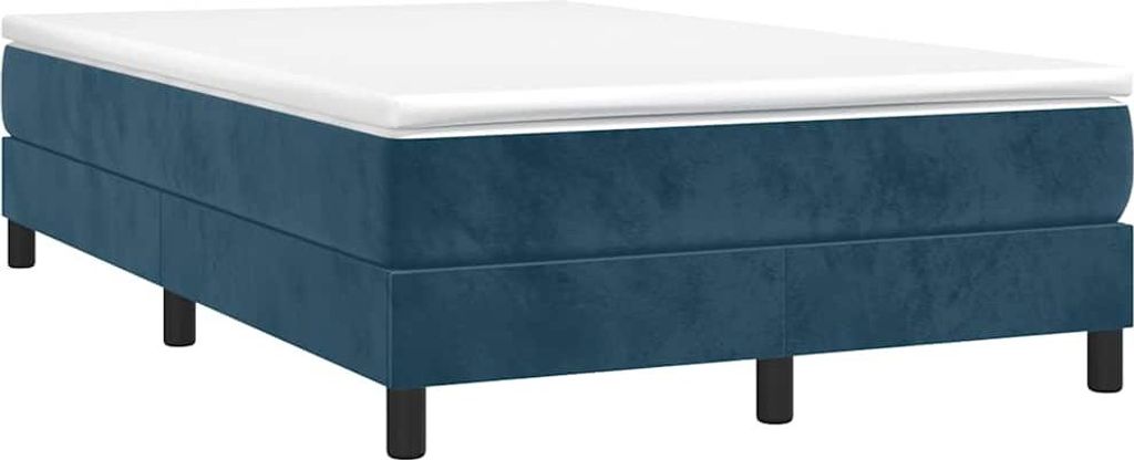 vidaXL Boxspringbettgestell Dunkelblau 120x200 cm Samt
