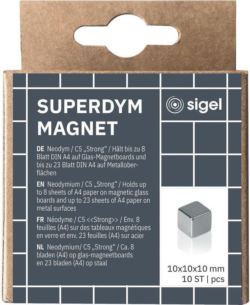 SIGEL BA193 SuperDym magnety C5 "Strong", kockový dizajn, Obrázok produktu 