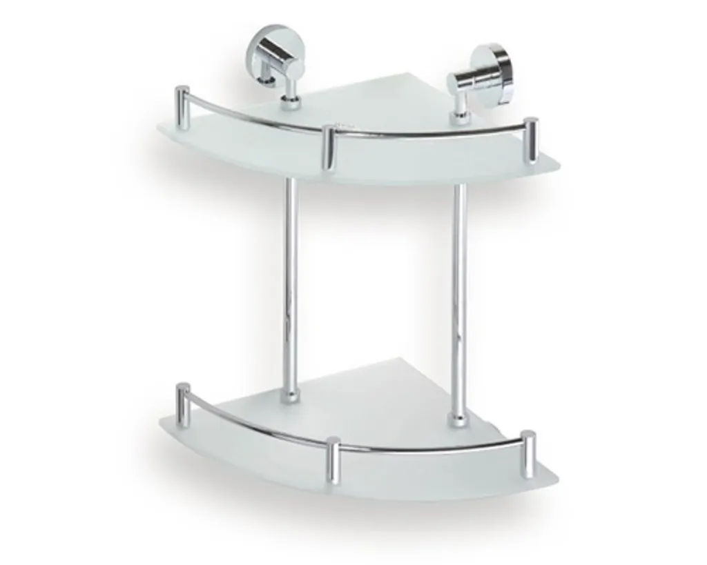 Rangement d'angle douche OMEGA en verre : gagnez de la place au mur