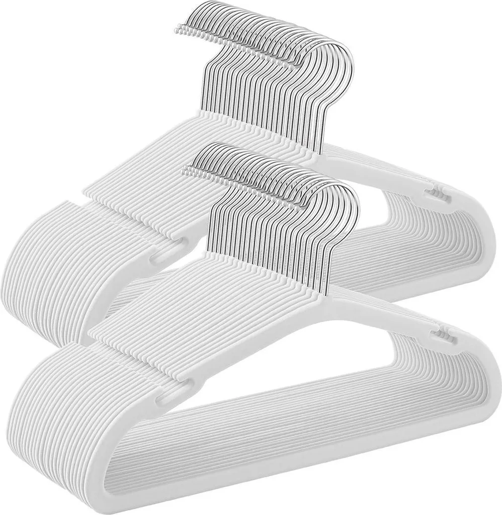 50 Appendini Bambini 35 cm Salvaspazio Bianco | Grucce Neonato Pro