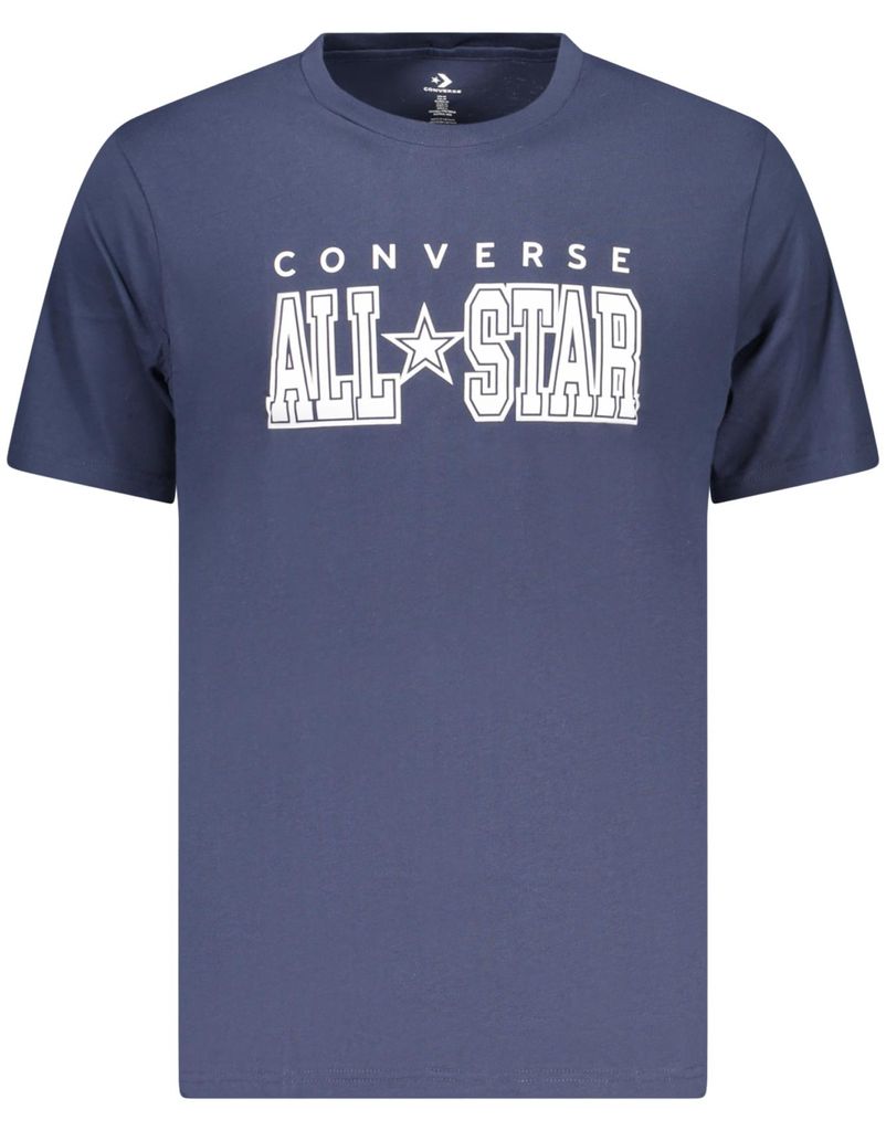 Herren Blau Kurzarm T-Shirt mit Logo-Aufdruck – Standardpassform