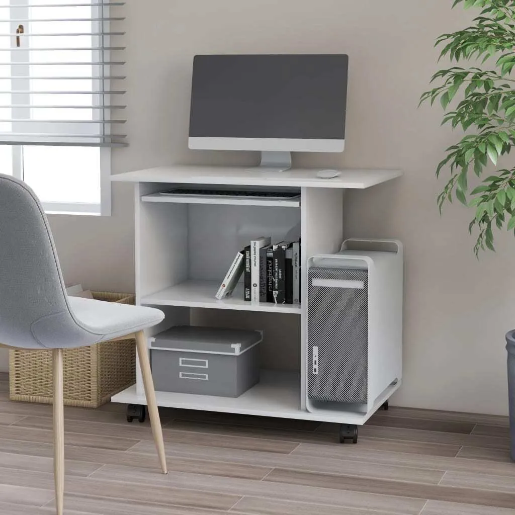 Scrivania Bianca Economica 80x50 cm | Tavolo PC per Studenti Legno