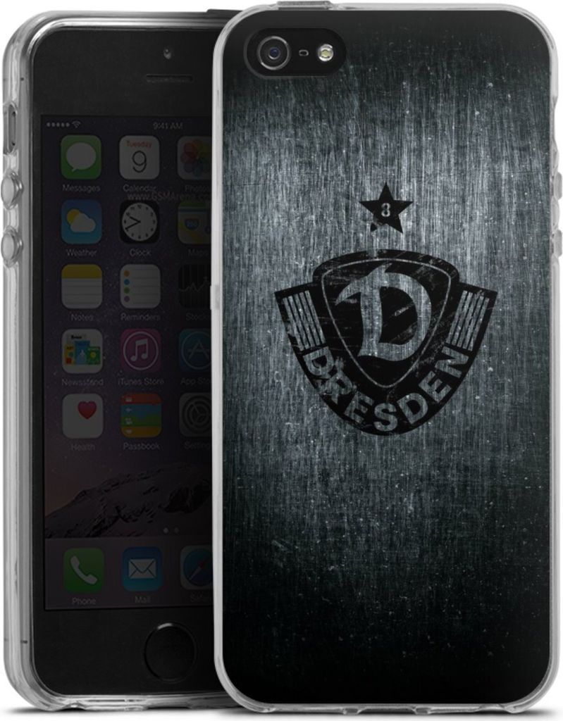DeinDesign Handyhülle für Apple iPhone 5s Silikon Hülle Case Smartphone Schutzhülle Offizielles Lizenzprodukt SG Dynamo Dresden Vintage