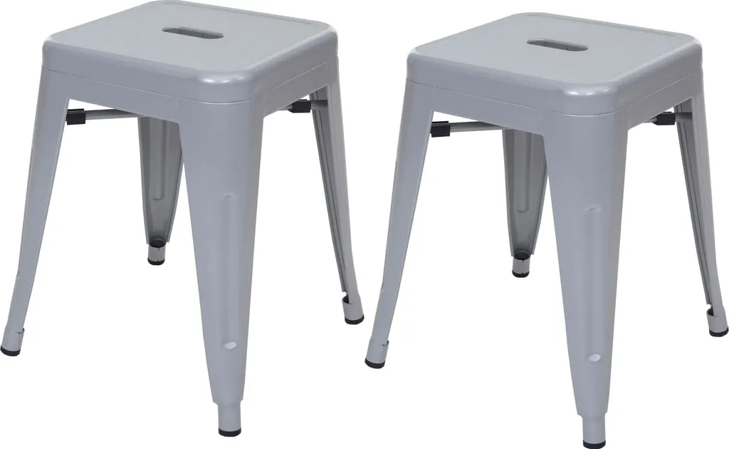 Sgabelli Metallo Industrial HWC-A73 Grigio: Il Trend del Momento per la Casa