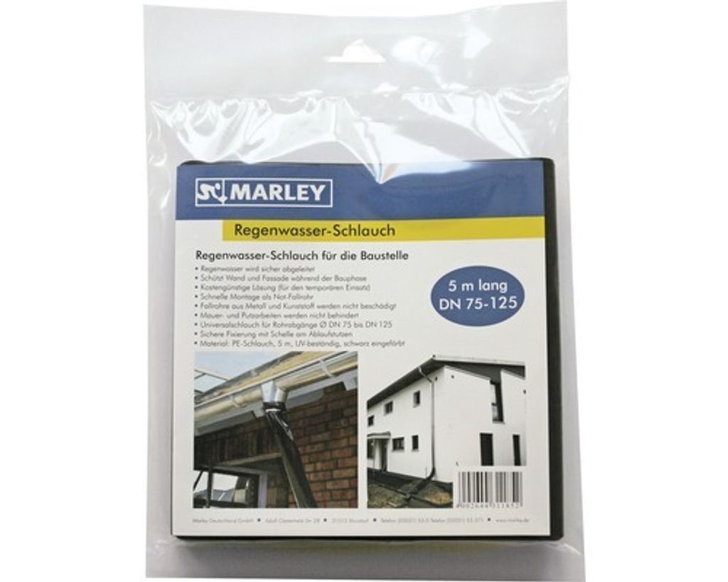 Marley Regenwasserschlauch DN 75-125, schwarz, 5 m, lange Produktbild 