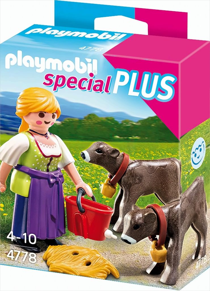 PLAYMOBIL 4778 - Bäuerin mit Kälbchen