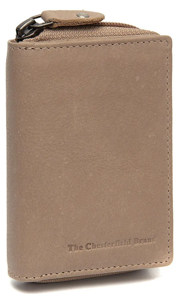 Porte-monnaie Floren The Chesterfield Brand en cuir de vachette taupe