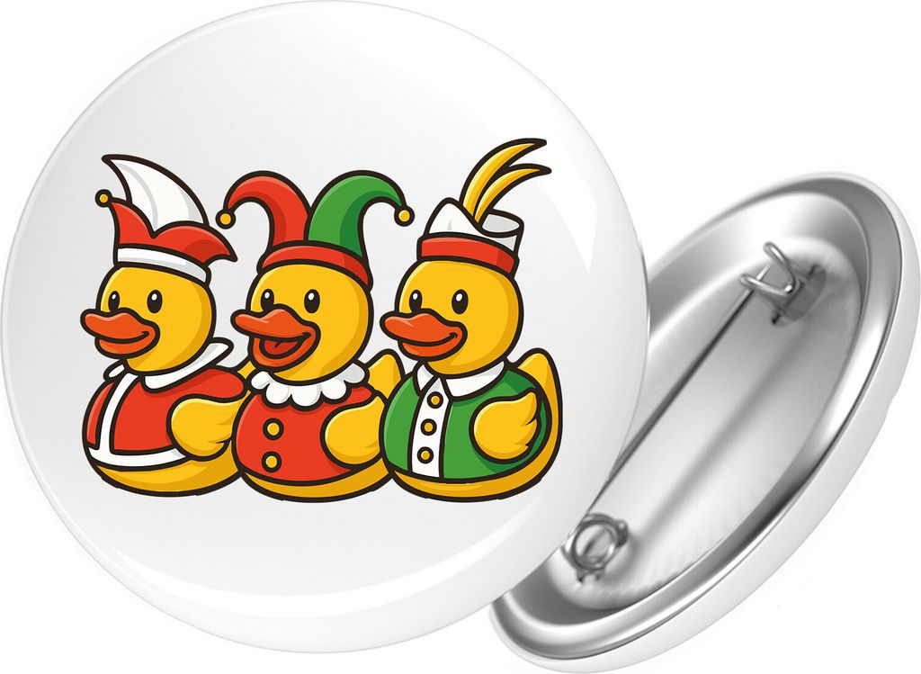 Huuraa Button Quietscheente Dreigestirn Gummiente Karneval Produktbild 