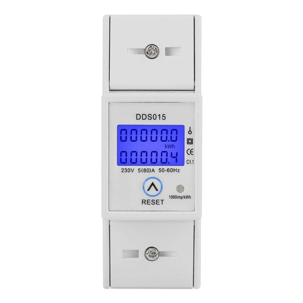 Digitaler Einphasen-Energiezähler DDS015 5-80A 230V 50Hz mit LCD-Anzeige – DIN-Schienenmontage
