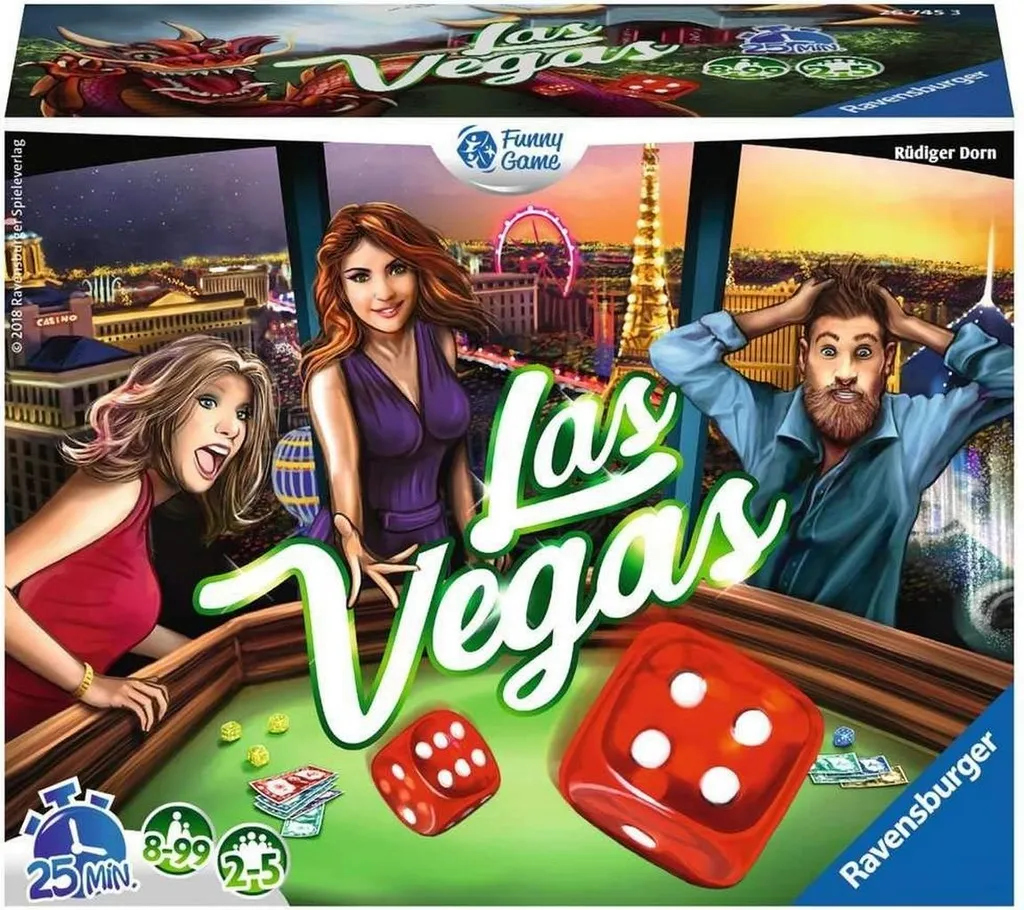 Jeu de société familial Las Vegas Ravensburger pour éviter l'ennui à 5