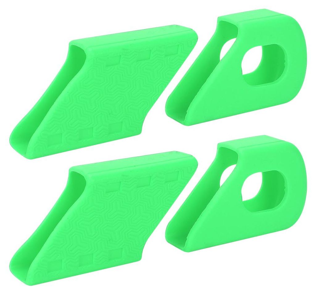 4PCS Silikon Fahrrad Kurbel Schutz Hülse Arm Stiefel Schutz Fahrrad Zubehör (Grün)