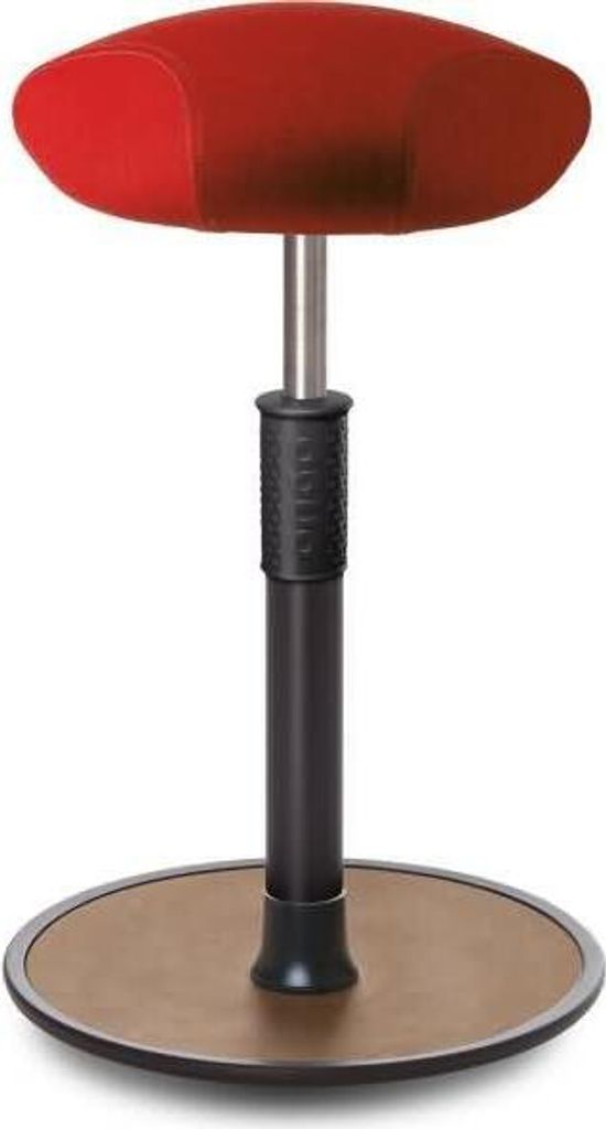 Sitz- Stehhocker Free Tall Triangel kvadrat Divina Mel. Rot schwarz /Natur.