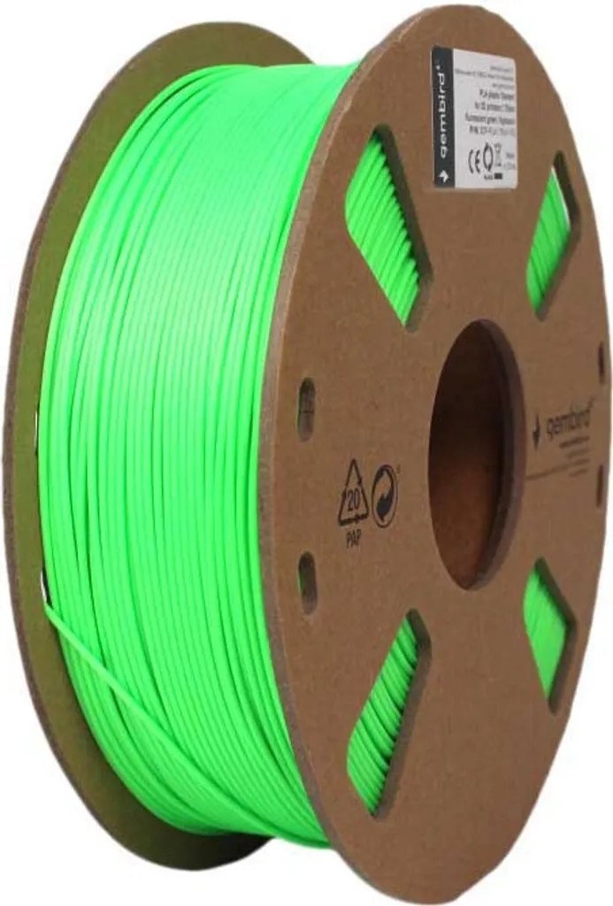 GEMBIRD Gembird 3DP-PLA1.75-01-FG Materiale per stampa 3D Acido polilattico (PLA) Verde fluorescente 1,4 kg - 4