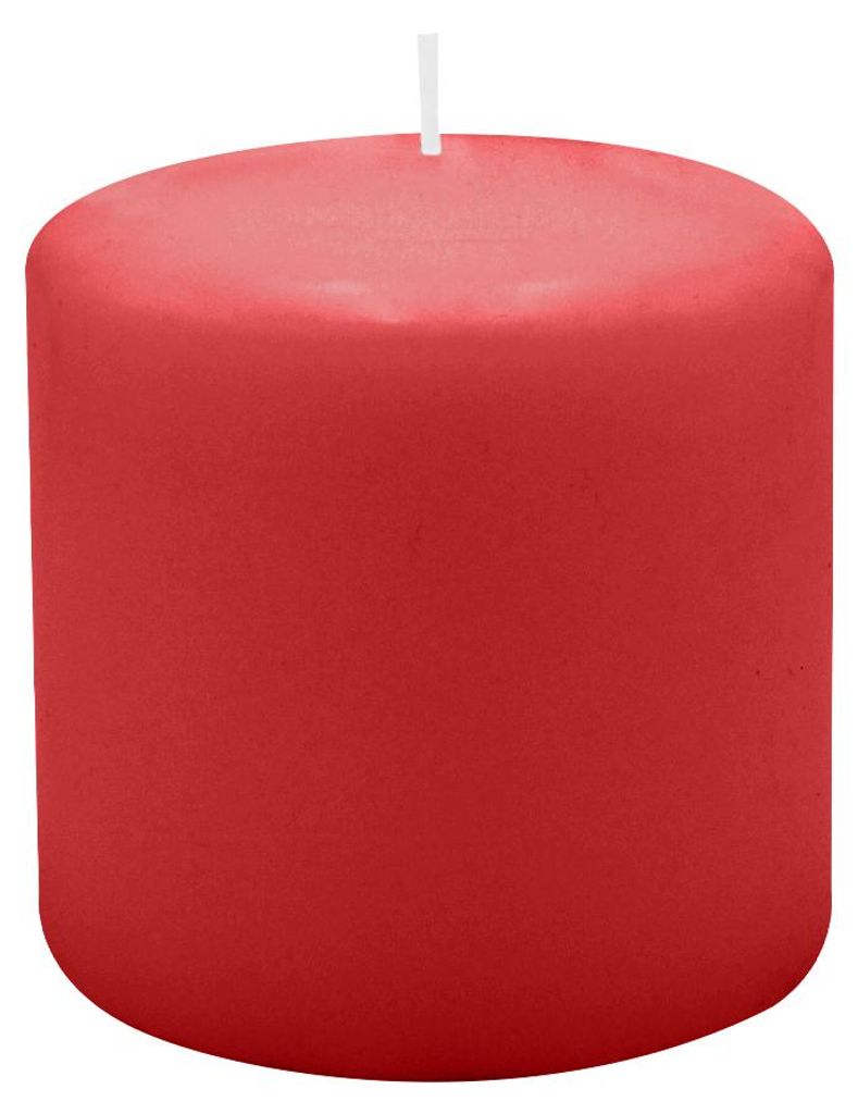 Flachkopf-Stumpenkerzen Rot 100 x Ø 100 mm, 4 Stück