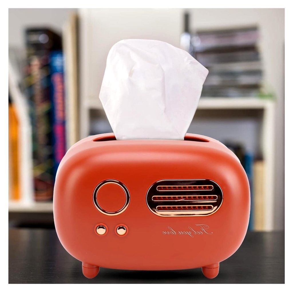 Taschentuchbox in Retro-Radioform, Modische Abdeckung für Taschentücher, Organizer für Küche, Badezimmer, Waschtisch, Schlafzimmerkommoden, Nac...