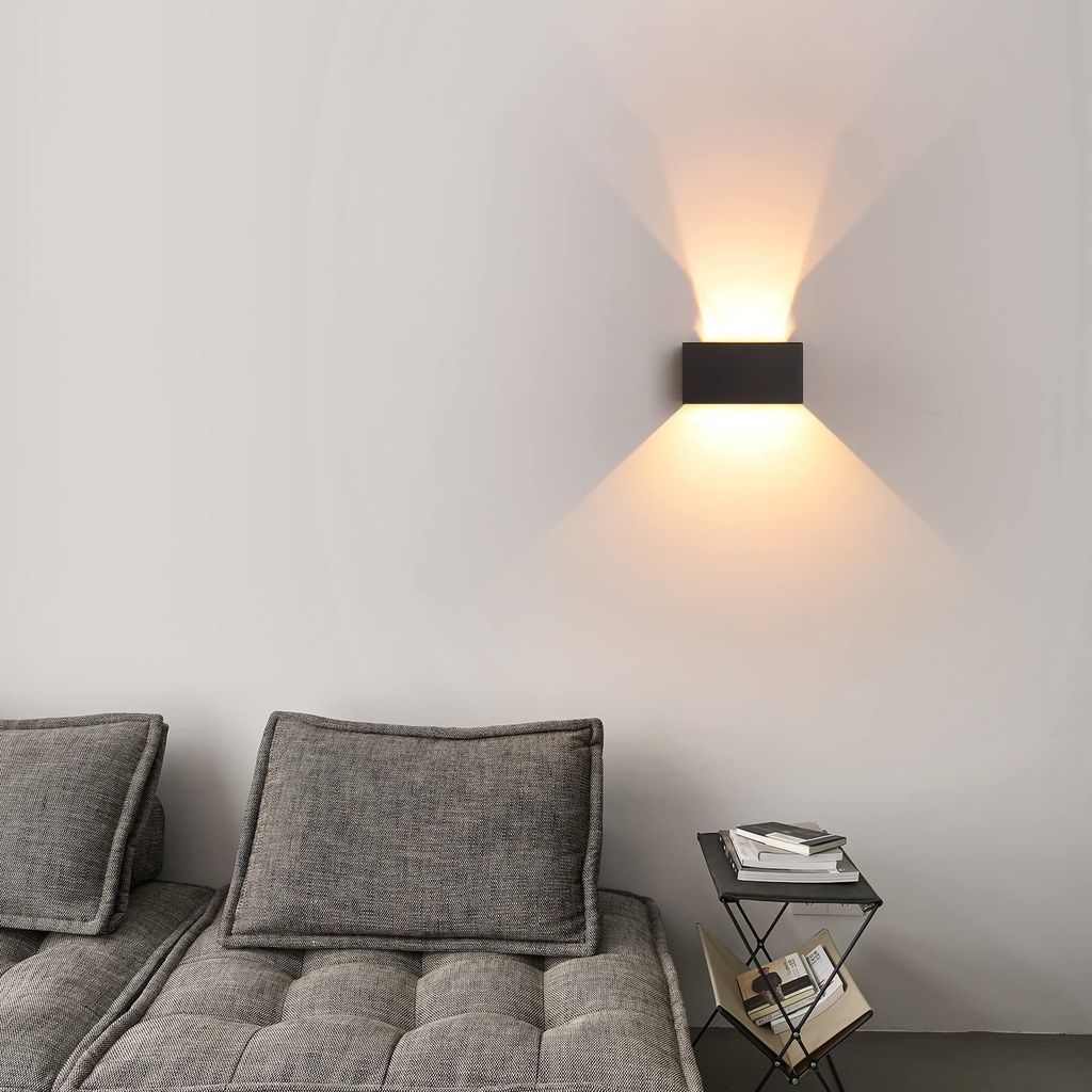 LED Wandleuchten, 24W Innen /Außen Schwarz Wandlampe Auf Produktbild 4