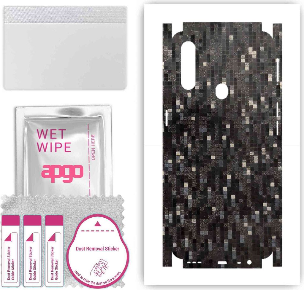 apgo Rückseite + Seiten Schutzfolie, Skin, kompatibel mit Oppo A31, Hinten Displayschutzfolie aus Vinylfolie, kratzfest, einfache Montage - Carbon...
