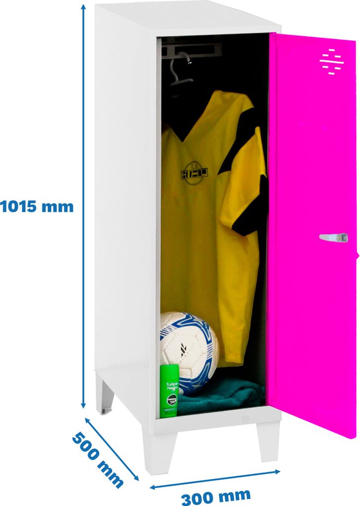 Simonrack Spind SIMONLOCKER DISM SINGLE weiß, pink 8425437120428, 1 Schließfach 30,0 x 50,0 x 101,5 cm