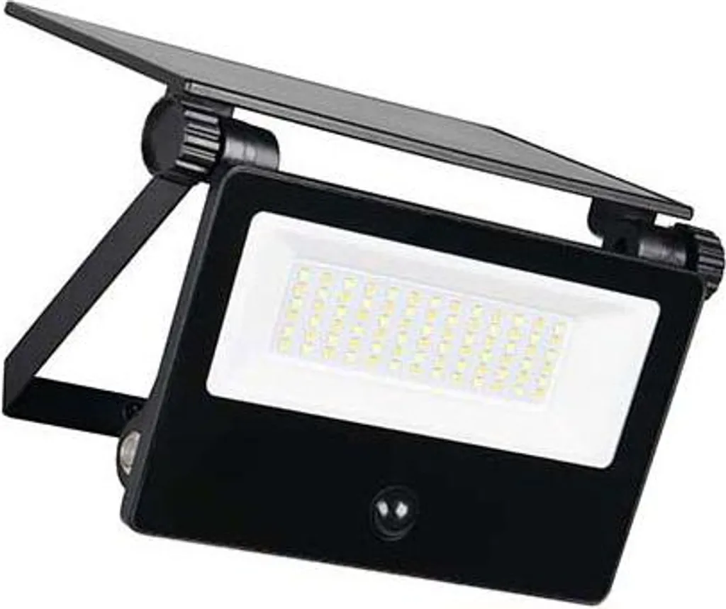 Applique solaire LED noire avec détecteur de mouvement - Largeur 20,5 cm