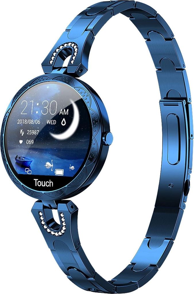 Smartwatch für Damen, für Android/iOS-Telefon, Fitness-Tracker, Herzfrequenz, Blutdruck, wasserdicht, Aktivitätstracker, Schrittzähler, Kalorie...