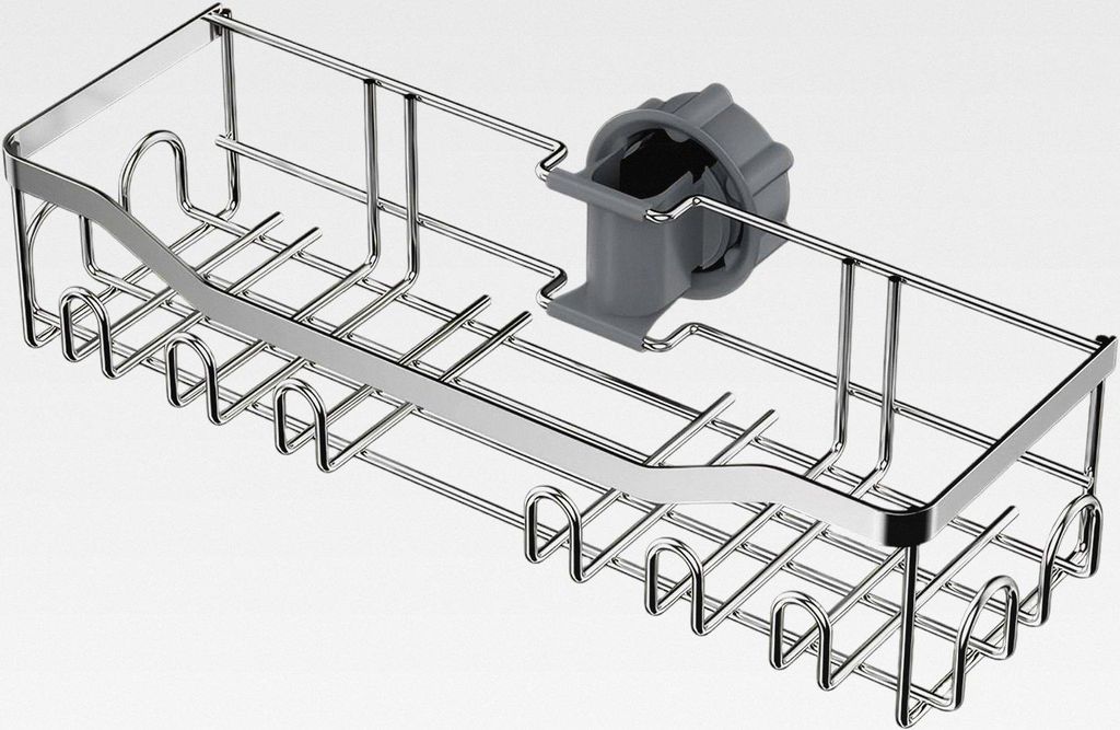 Duschablage Ohne Bohren, Duschstangen Aufbewahrungsregal Edelstahl für 18 mm-25 mm Duschstange, Badezimmer Organizer Shampoo Halterung, Rostfreies...