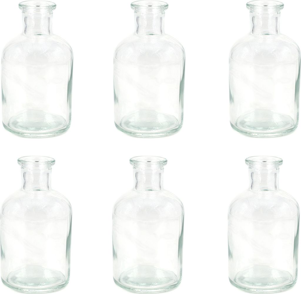 Creativery Klare Glas-Dekoflaschen 6er Set – H 10 cm, V 125 Produktbild 