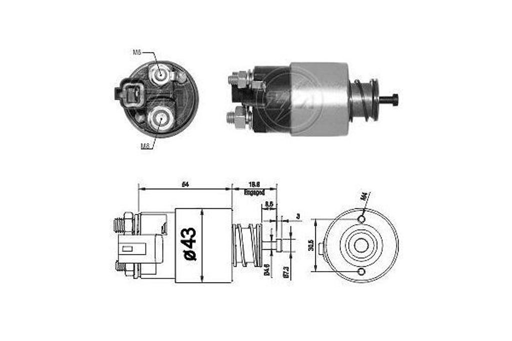 ERA ZM2391 Magnetschalter für Starter/Anlasser für HYUNDAI ix35 (LM, EL, ELH) für KIA CEE'D (JD)