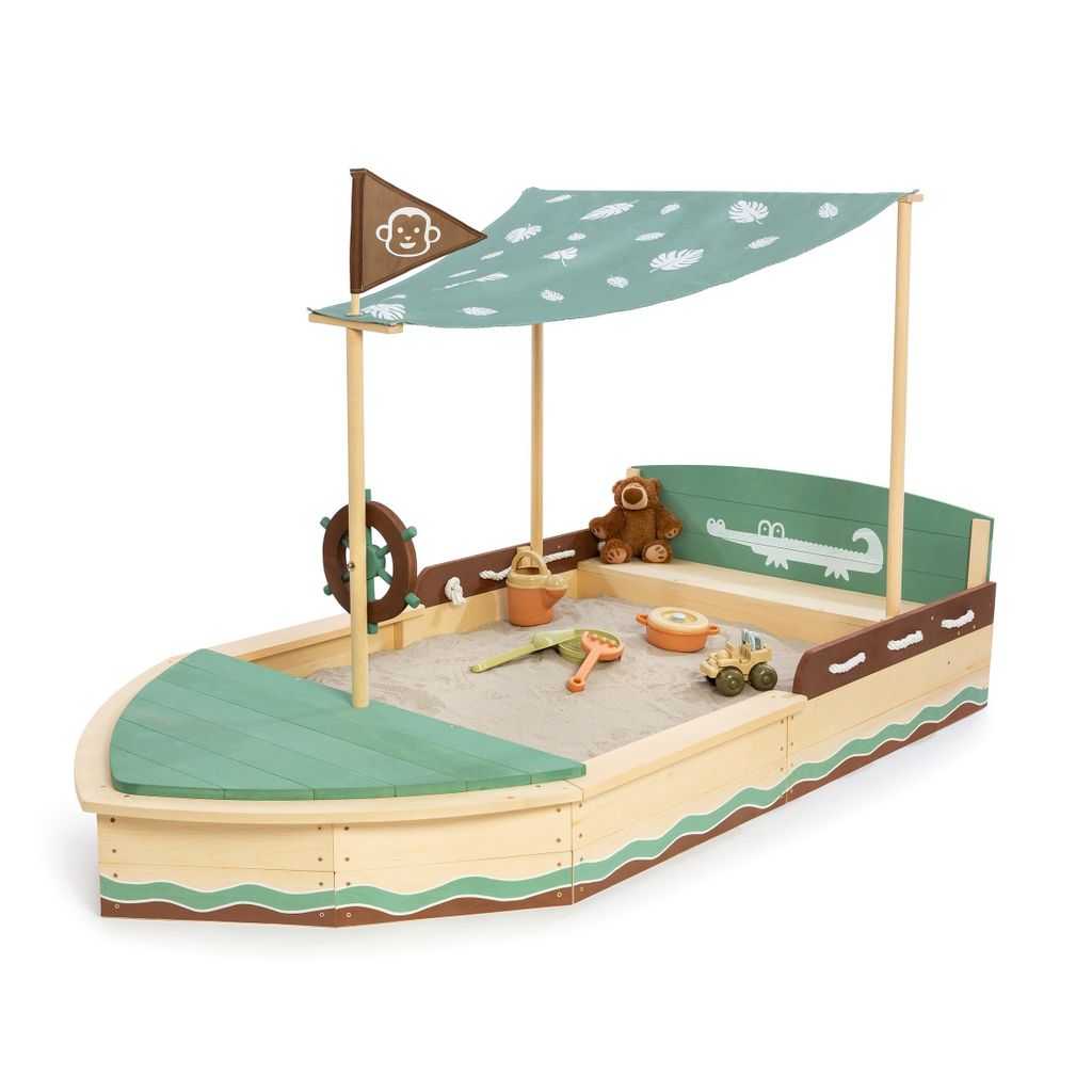 MUDDY BUDDY® Sandkasten "Jungle King" natur - salbei - Produktbild 