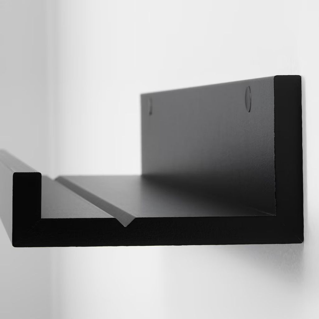 IKEA Bilderleiste schwarz Länge 115cm Wandregal Produktbild 2
