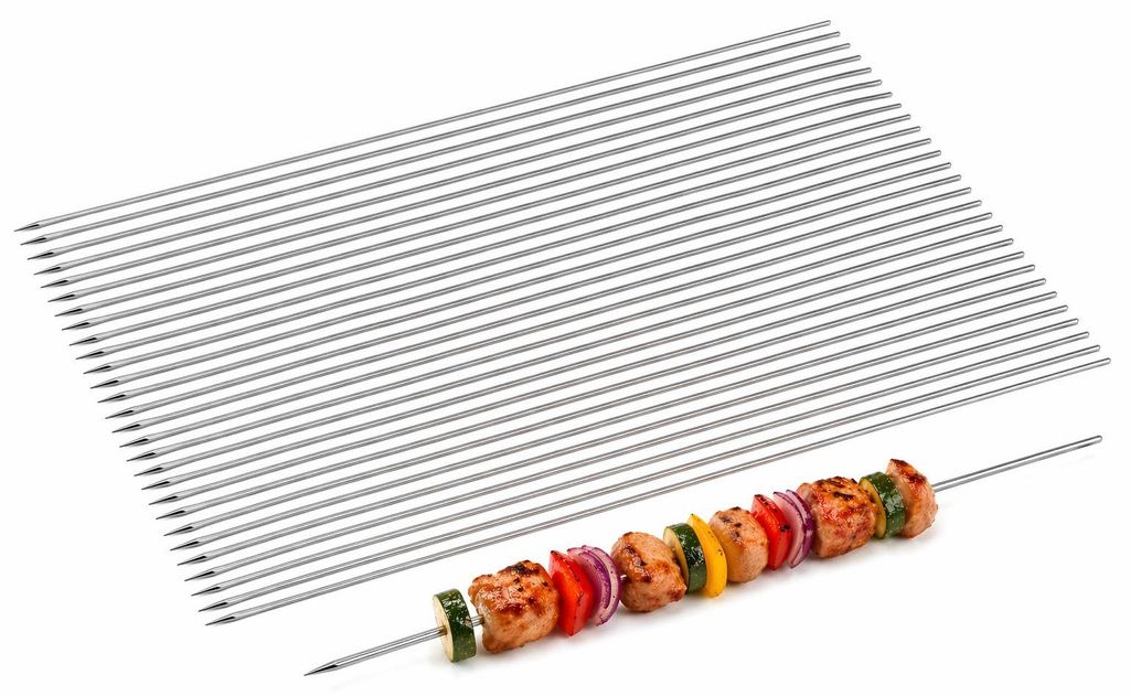 Zestaw 30 szpikulców do grillowania ze stali nierdzewnej, Zdjęcie produktu 