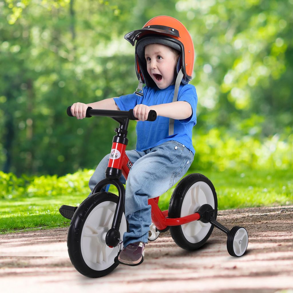 Kinder Laufrad 4-in-1 mit Stützrädern und Pedalen, Produktbild 