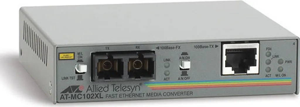 Convertisseur de Média Fibre Optique SC Multimode 100Mbps 2km Noir