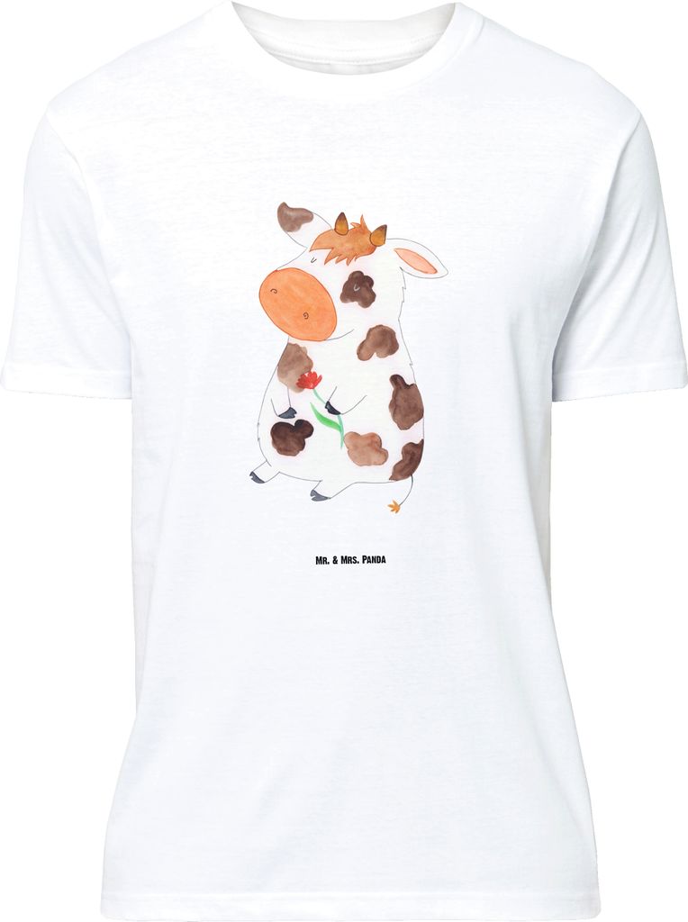 Mr. & Mrs. Panda Größe XL T-Shirt Kuh - Weiß - Geschenk, Träume, mit Spruch, Shirt, Hof, Landwirtin, Bauernhof, Tshirt, Kühe