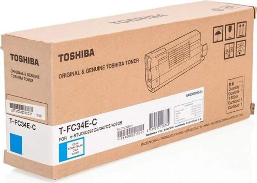 Toner Cyan T-FC34EC Toshiba e-Studio 287CS Impression Bureau Fluide