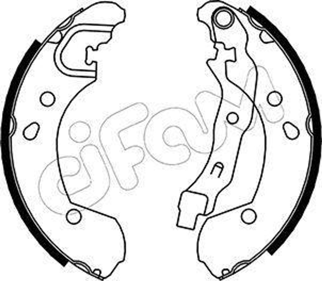 CIFAM Bremsbackensatz Trommelbremse Hinten für RENAULT Clio III Schrägheck (BR0/1, CR0/1) 203,0mm 153-290