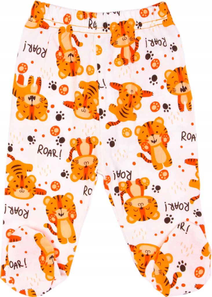 Bonito | Babyhose mit Füßen - Größe 80 - weiß - 100% Baumwolle - Gummibund - Mit fröhlichem Muster