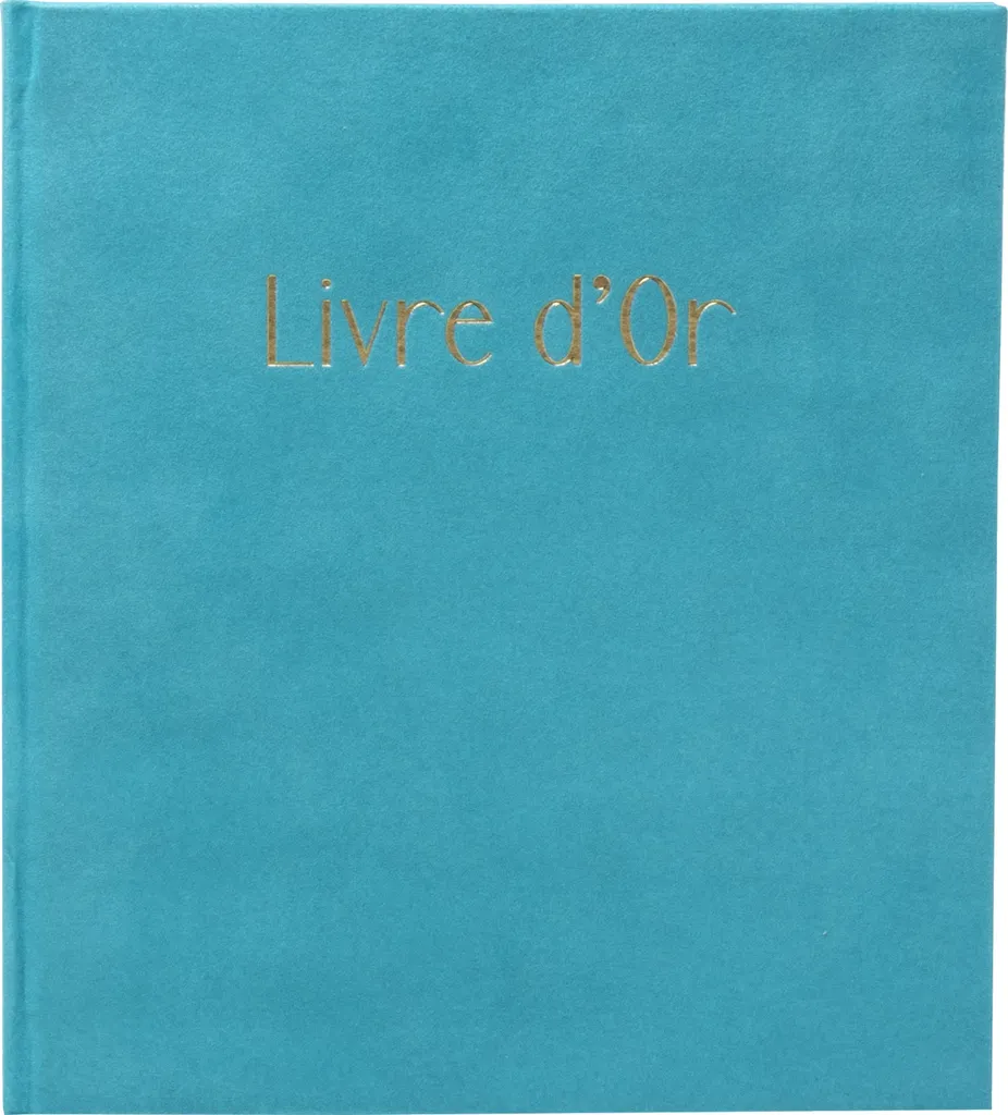 Livre d'or Exacompta Skandi Turquoise 389E 140 pages tranche dorée