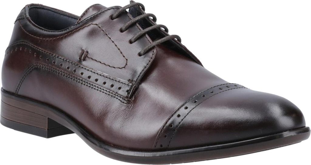 POD - Herren Oxford-Schuhe "Ralph", Leder FS11334 (42 EU) (Kastanie)