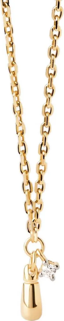 Collier Kira PDPAOLA en Argent 925 et placage or avec pendentif fin