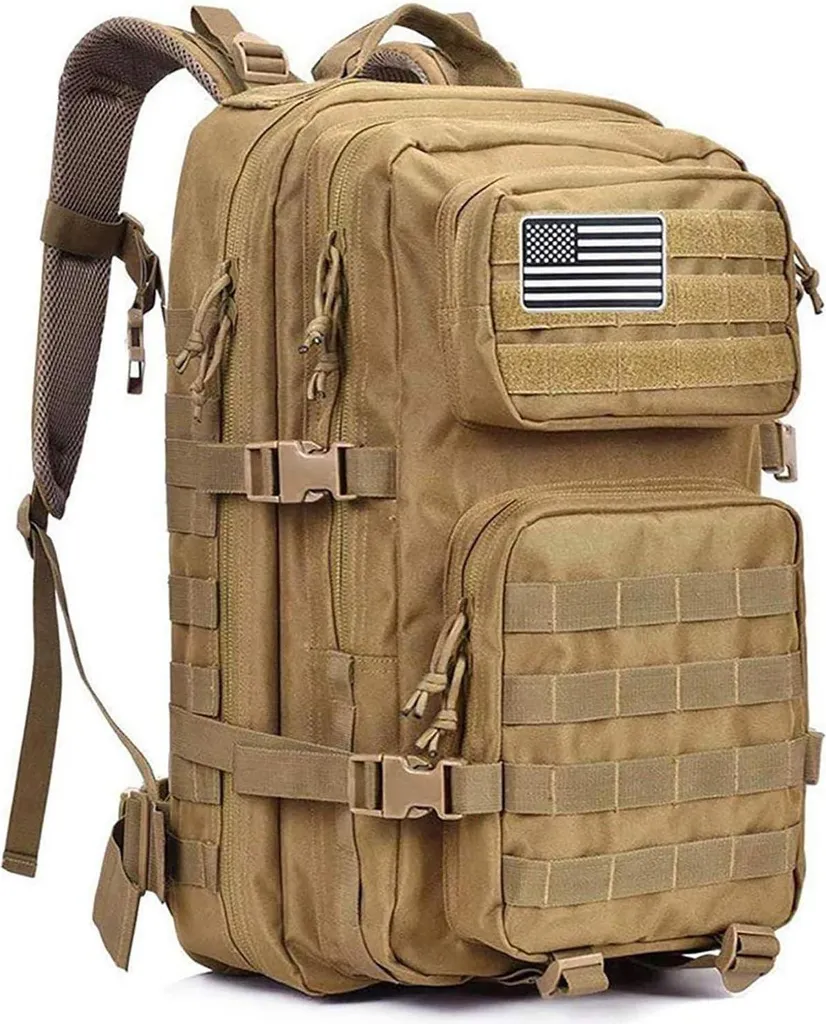 Sac Tactique 40L avec Système Molle et Compartiments Multiples Camping