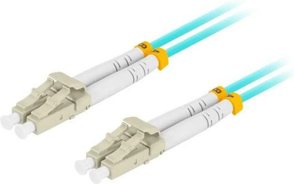 Cavo Fibra Ottica OM3 LC-LC 50m – 10Gb Duplex, Multimodale 50/125, LSZH, Per Data Center E Reti Ad Alta Velocità