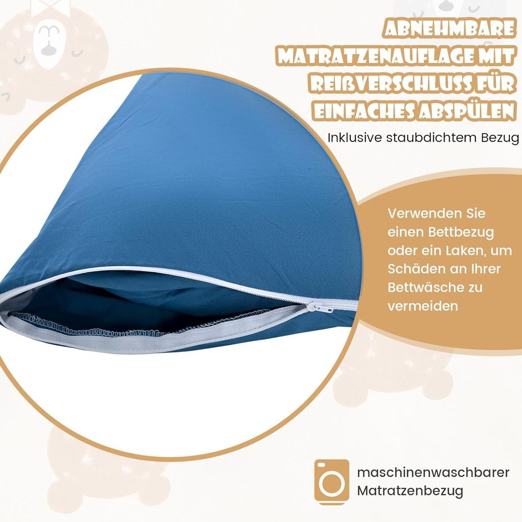 GOPLUS Vloermatras Tatami, Futon-matras met wasbare hoes, Tatami-matras