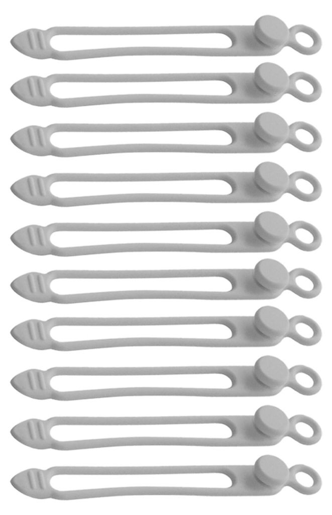 10 Stück Silikon-Kabelbinder für Kopfhörer-, Handy-, Lade- und Computerkabel, wiederverwendbare elastische Kabelbinder zur Kabelorganisation