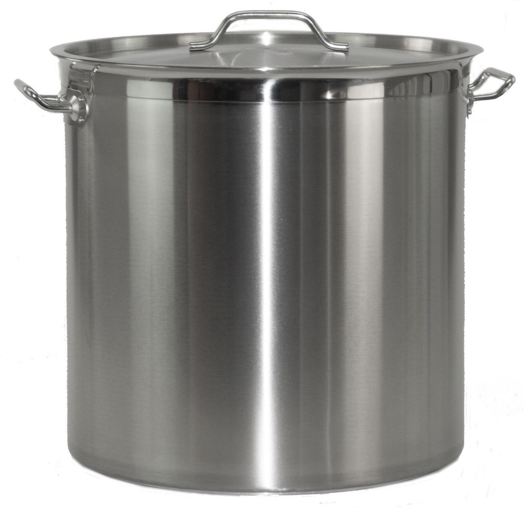 Kochtopf aus Edelstahl mit Randverstärkung und Deckel Ø45cm Produktbild 