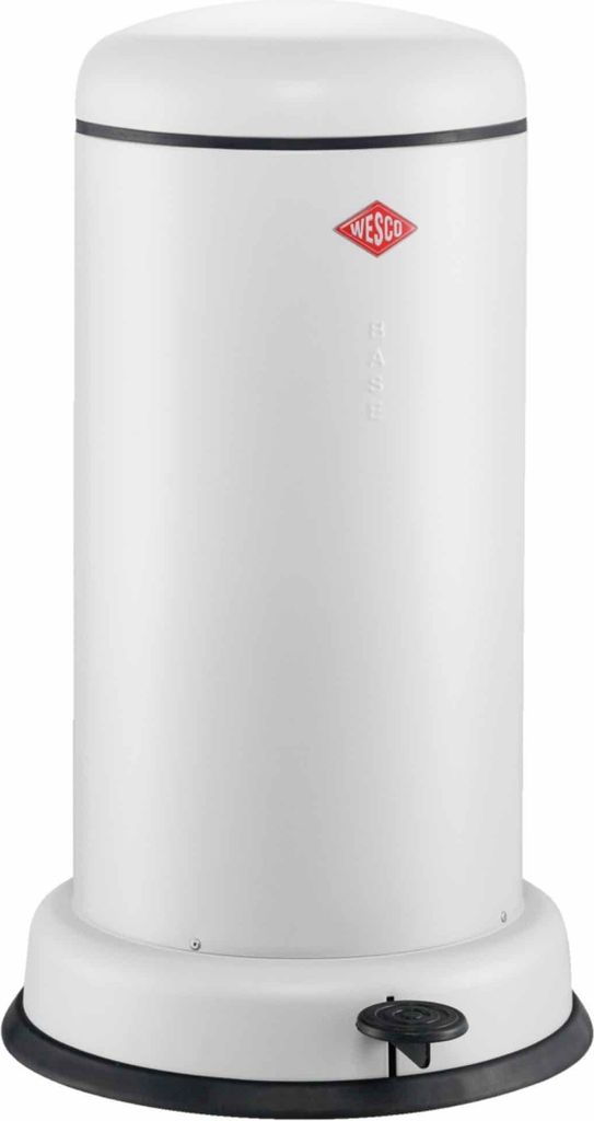 WESCO® Tretabfallsammler Baseboy 20 Liter, weiß matt Produktbild 
