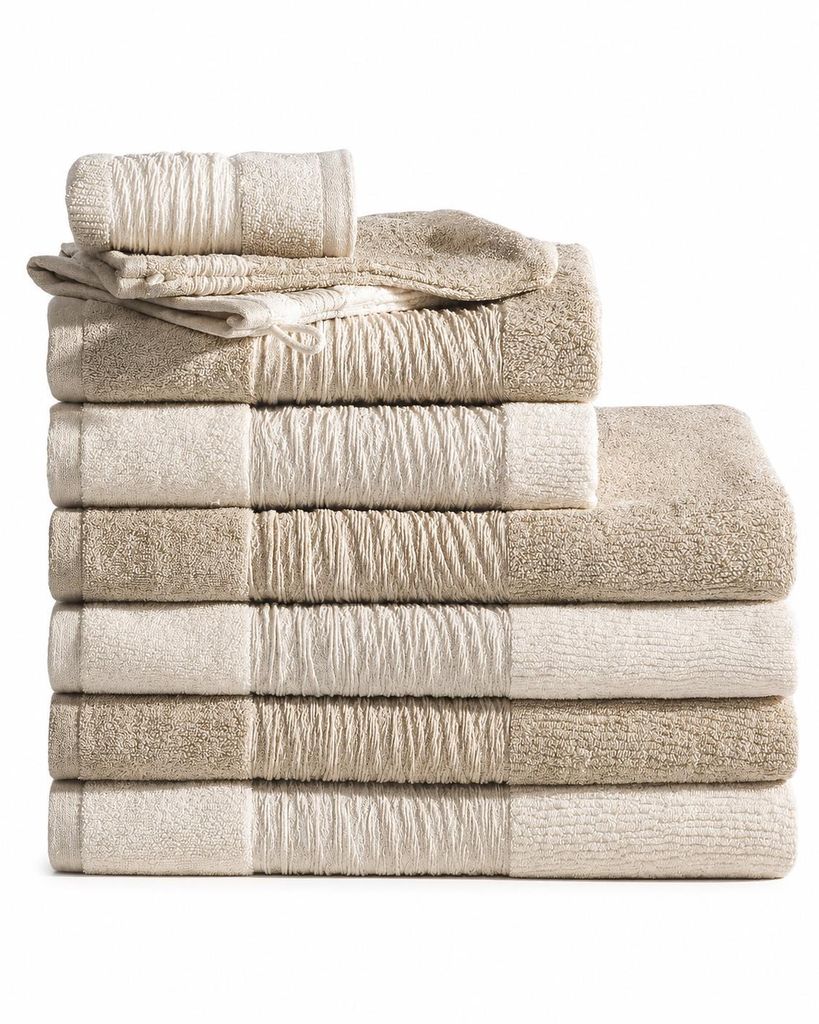 Premium Handtücher aus Portugal – 600 GSM Frottier – Baumwolle & Leinen – Waschhandschuh, Gästetuch, Handtuch, Duschtuch & Badetuch