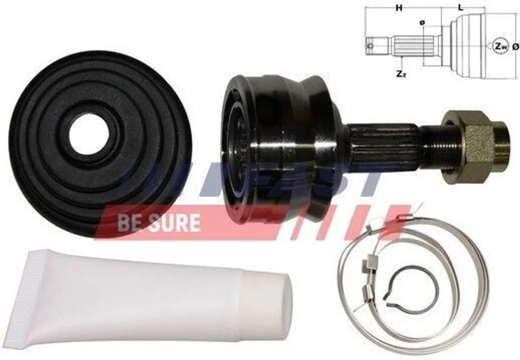 Jeu de Joint Arbre de Transmission FAST FT25005K OE 7647244 Seicento