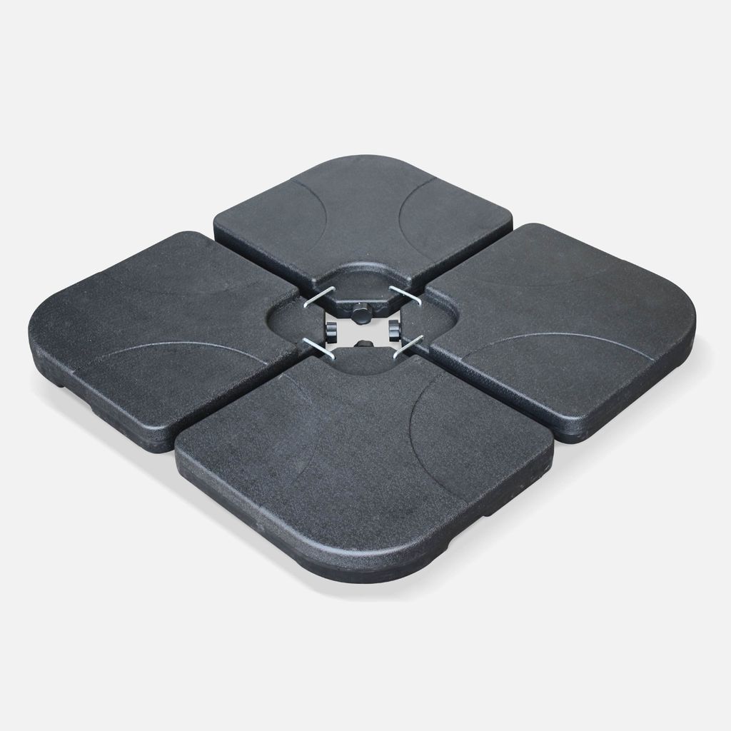 sweeek - Set mit 4 Ballastplatten (50 x 50cm) für Sonnenschirm - Schwarz