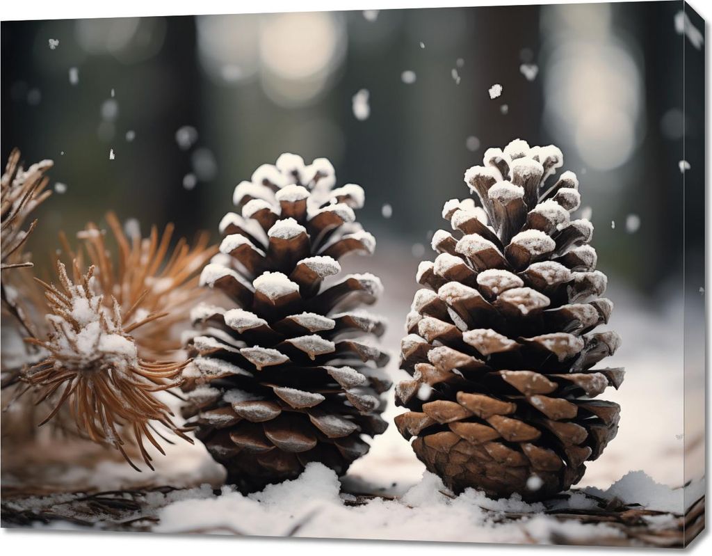 Bild 90x70cm Winterliche Symmetrie