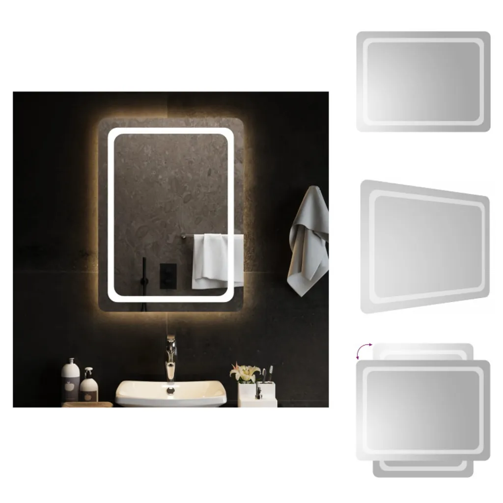 Specchio Bagno con Luci LED vidaXL 60x80 cm - Eleganza e Funzionalità